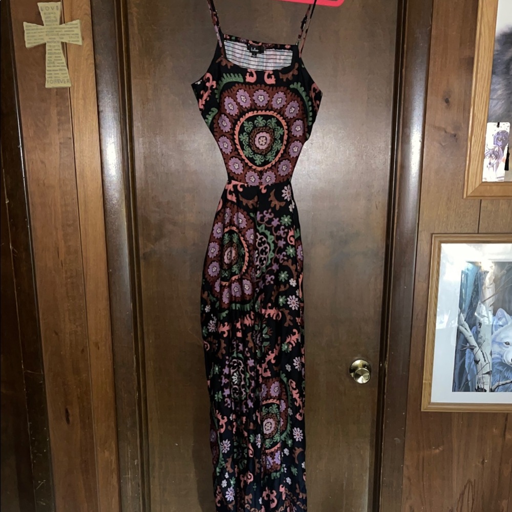Lulu's Black and Pink Floral Jumpsuit